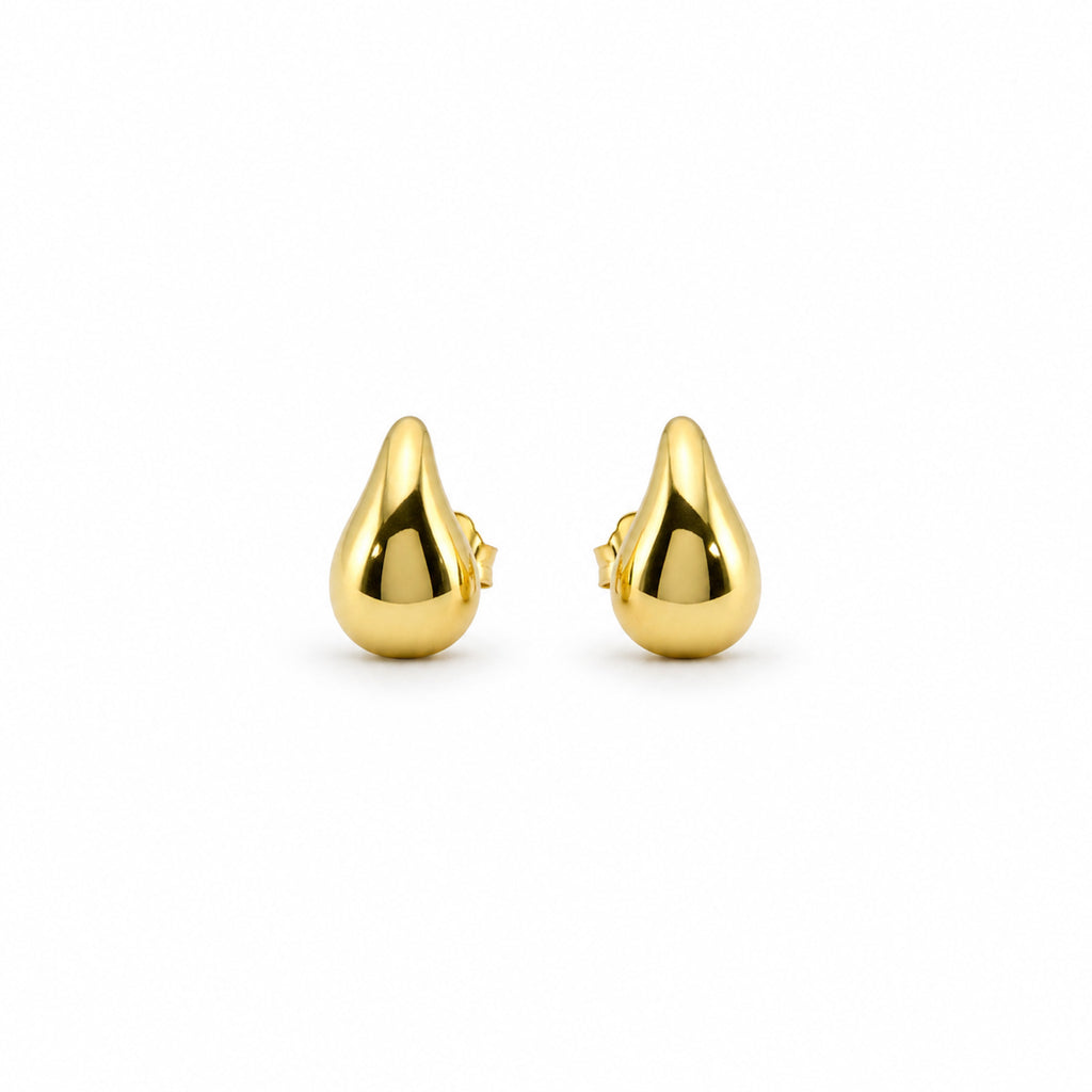 Goldene Tropfen Ohrringe
