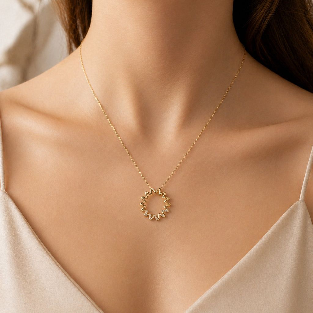 Moderne Gold Halskette