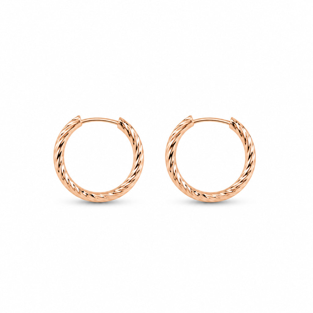 Elegante roségoldene Creolen