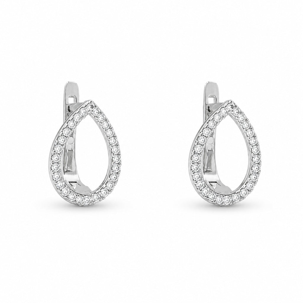 Elegante silberne Ohrringe