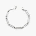 Elegantes Silberarmband mit funkelnden Zirkonia-Details.