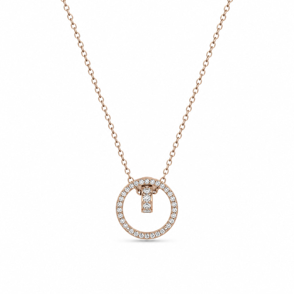 Elegante roségoldene Halskette