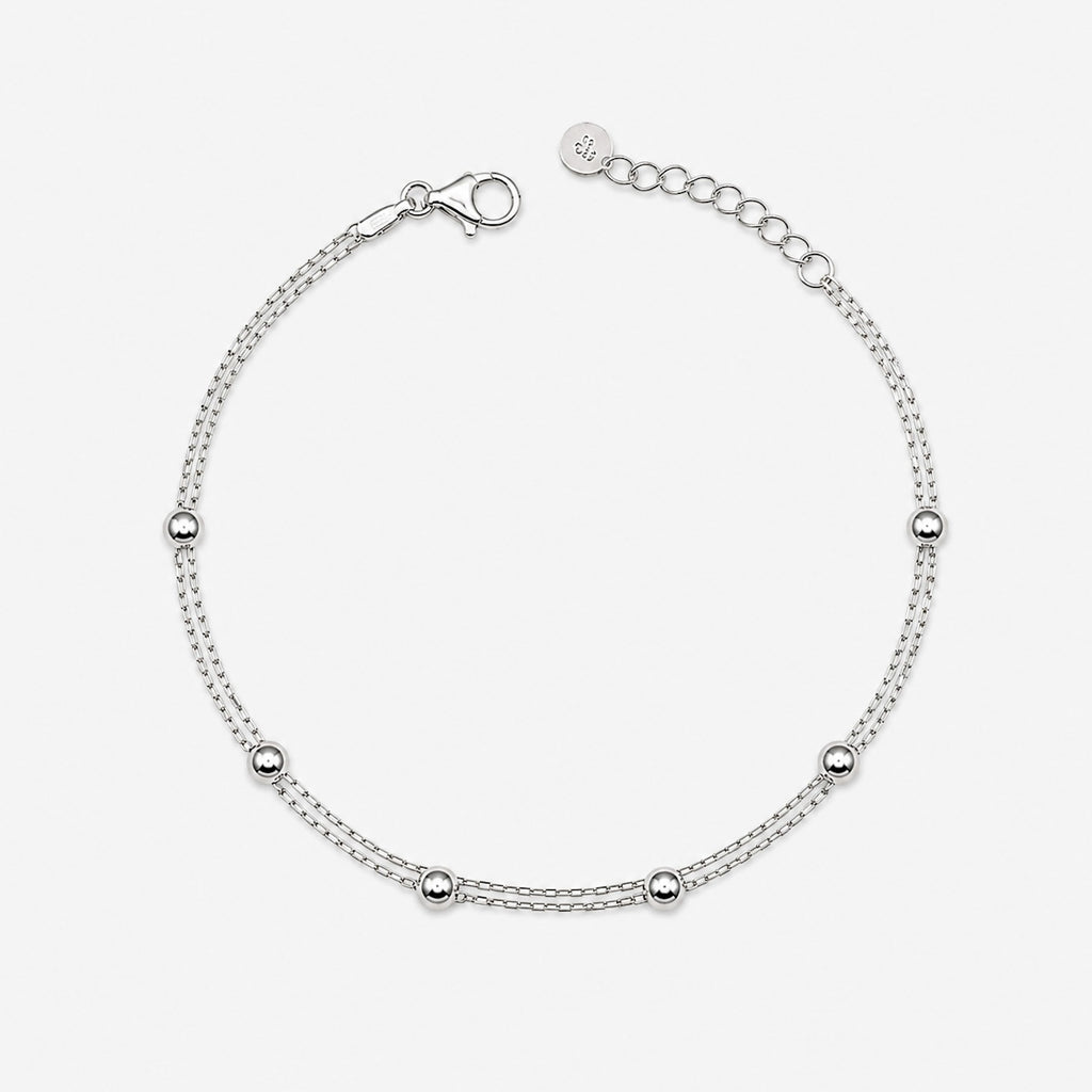 Silberarmband mit Kugeldetails