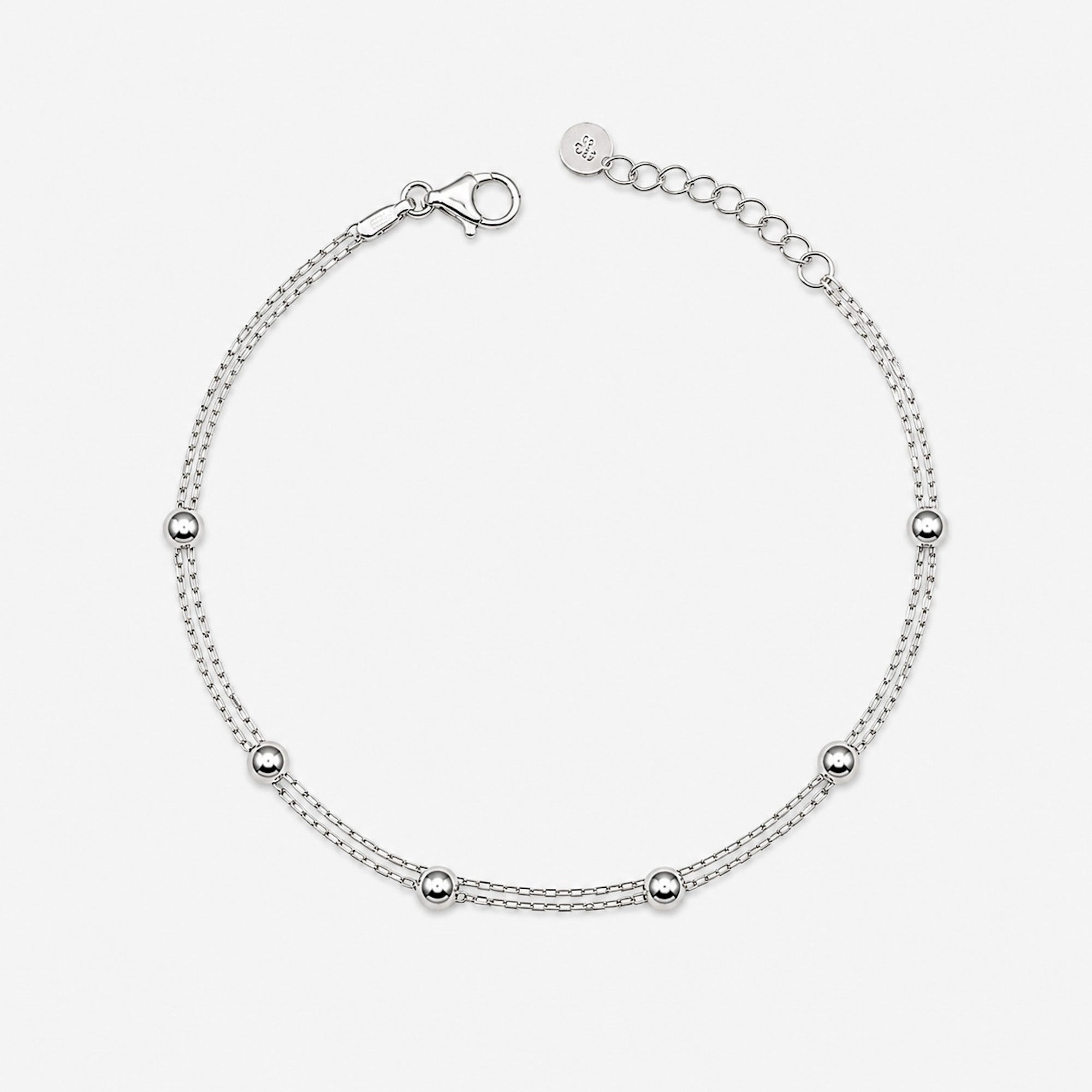 Silberarmband mit Kugeldetails