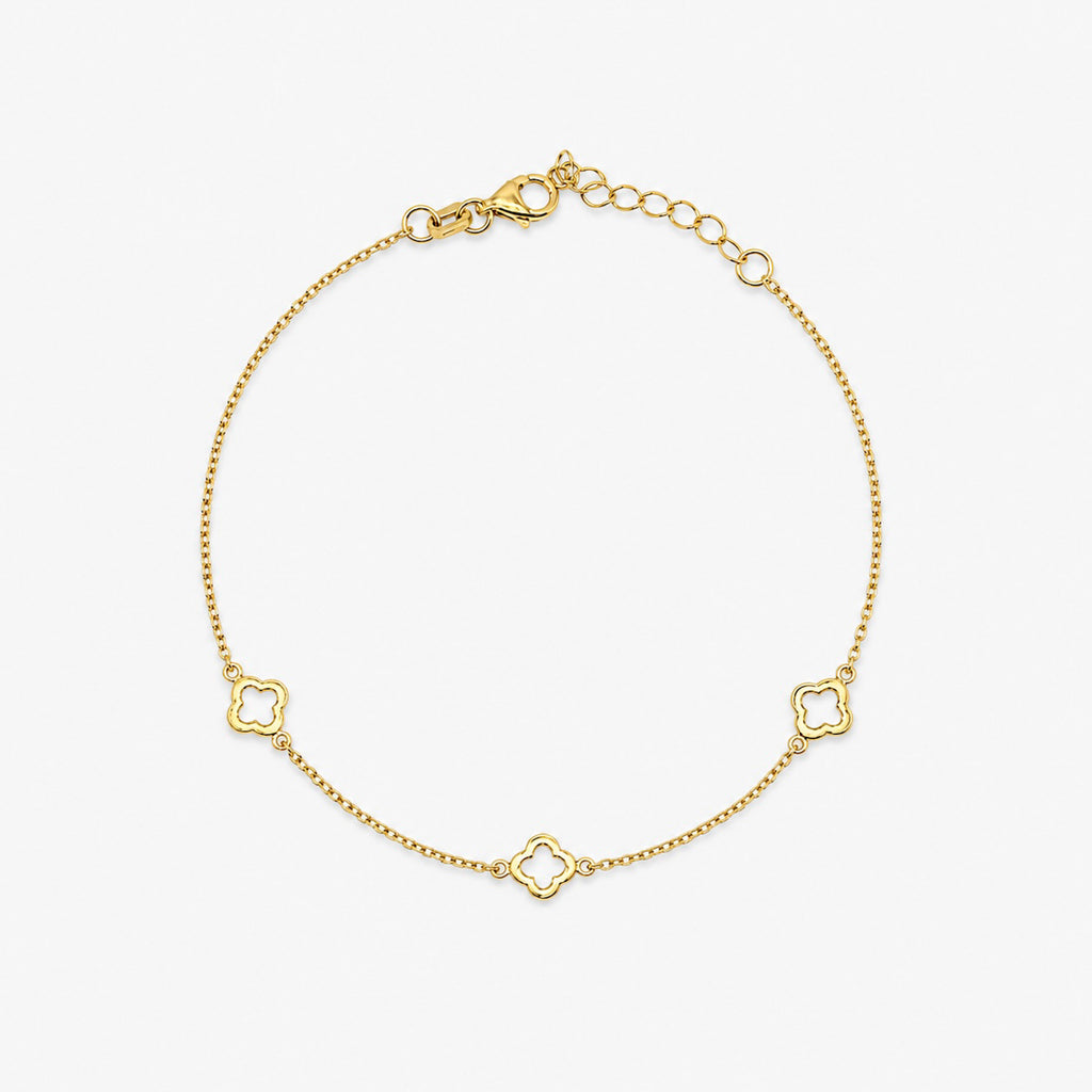 Elegantes Armband mit Kleeblatt-Details