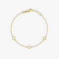 Elegantes Armband mit Kleeblatt-Details