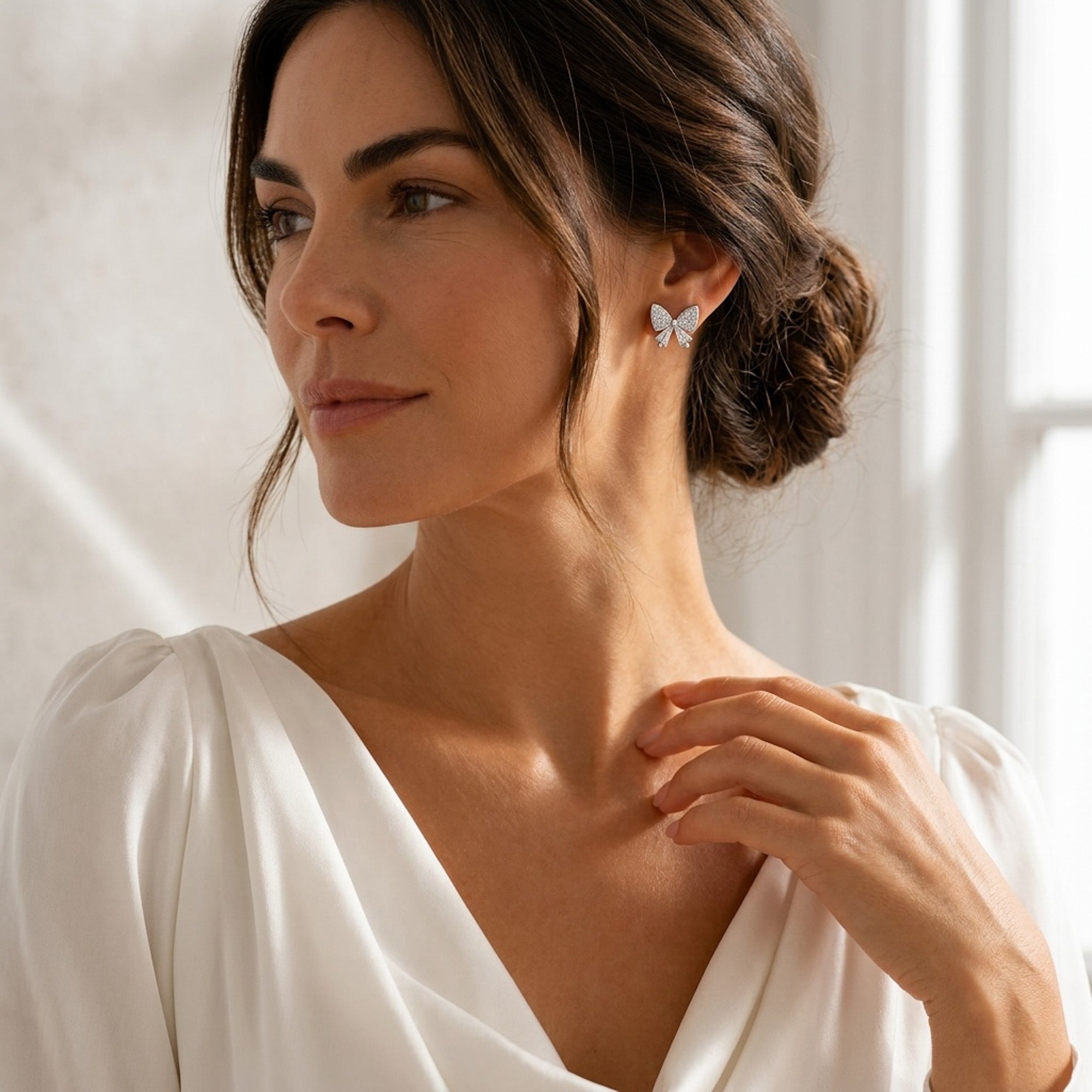 Elegante Schleife Ohrringe