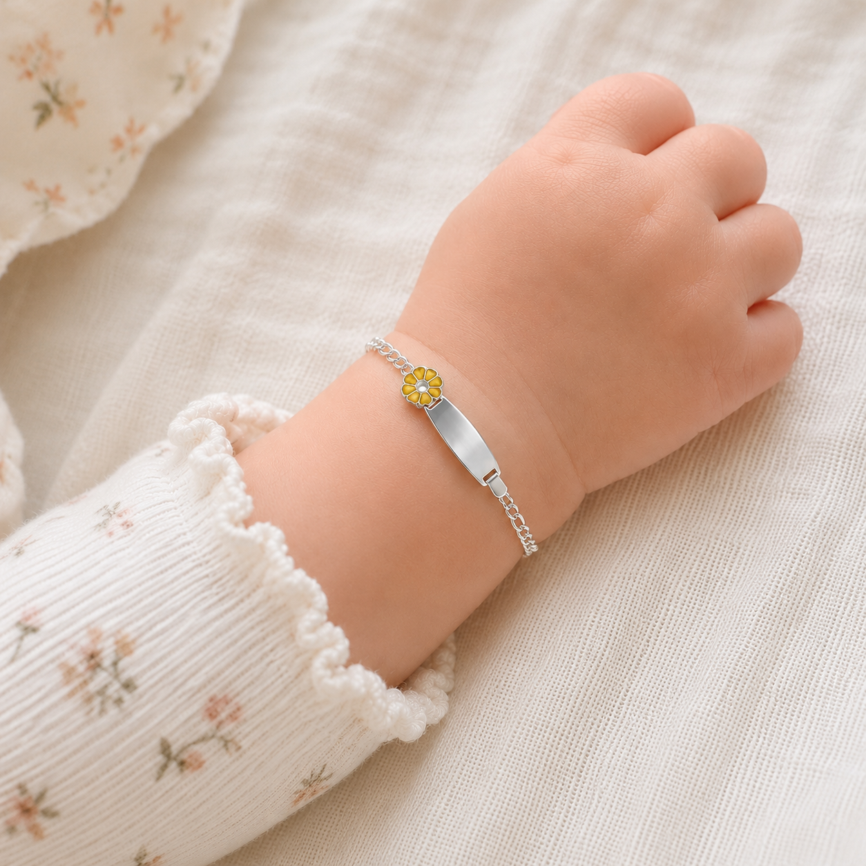 Gelbe Gänseblume Kinderarmband